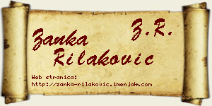 Žanka Rilaković vizit kartica
